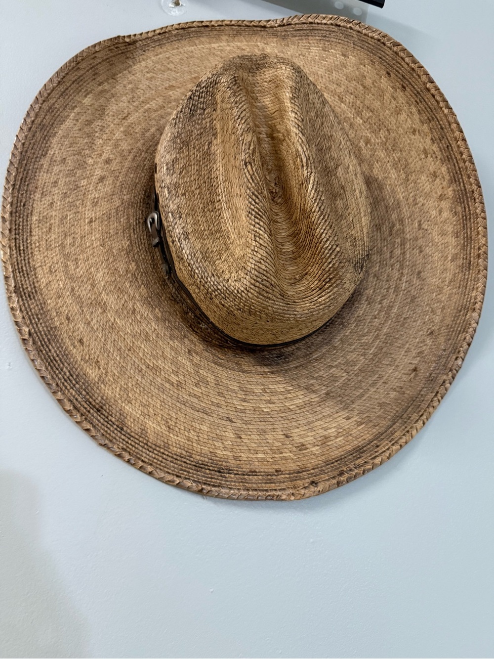 Justin Boots Wide-Brim Straw Cowboy Hat - Natural Brown - Picture 1 of 6